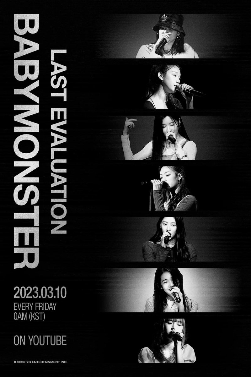 baemonsaga's tweet photo. BABYMONSTER ‘Last Evaluation’ TEASER POSTER

✅2023.03.10 0AM(KST) https://t.co/A42eIYlr2F