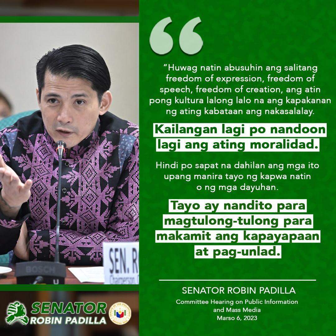 Senator Robin Padilla tweet media