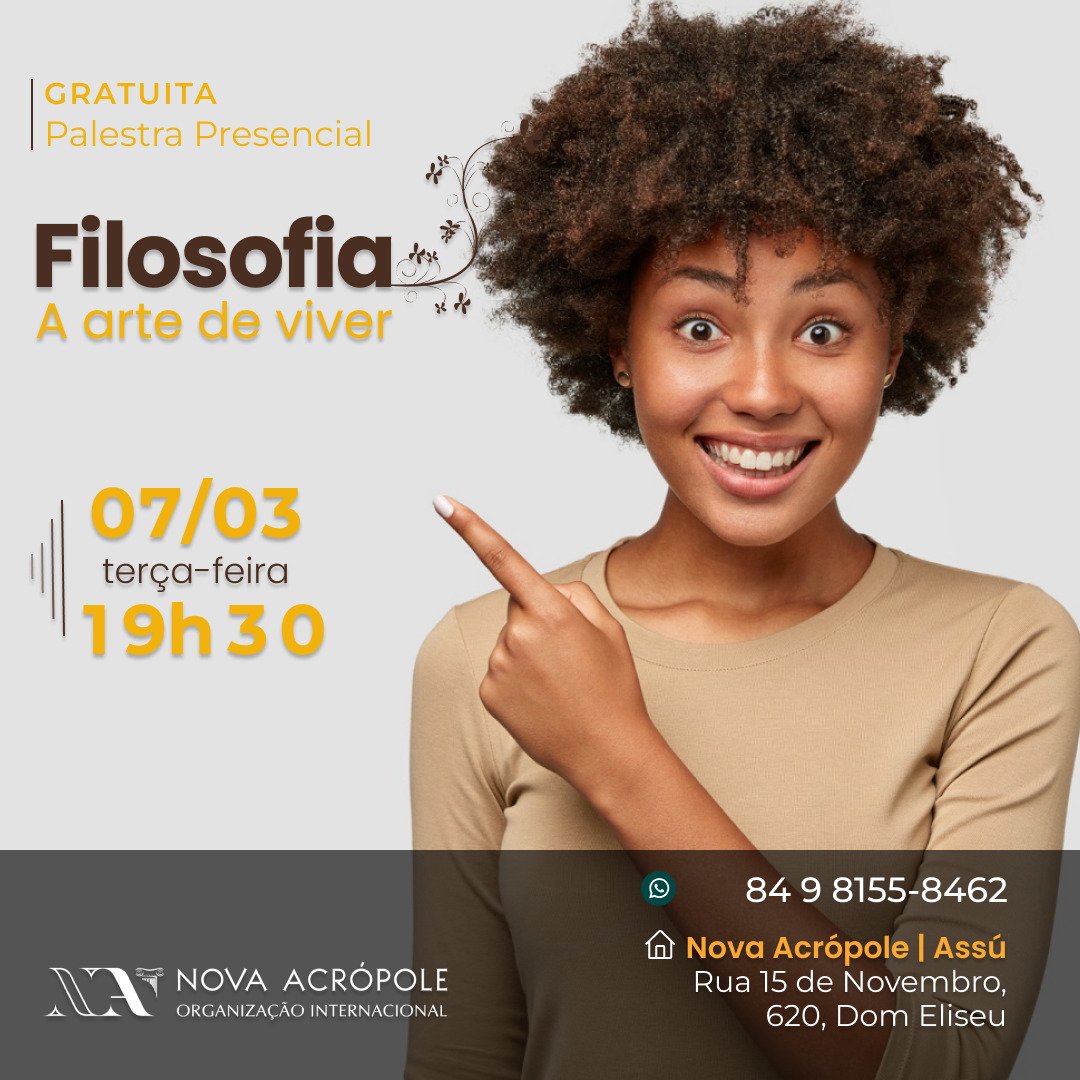 FernandoSLeitao's tweet photo. Filósofos ao longo da história nos deixaram lições práticas, simples e profundas sobre a arte de viver.
Participe de nossa palestra presencial gratuita e saiba mais.
📍Inscrição gratuita:
https://t.co/pvx4d4zzBd
🏛️ @novaaacropoleassu
#novaacropole #assurn #filosofiapratica https://t.co/FuPuSbYn2g