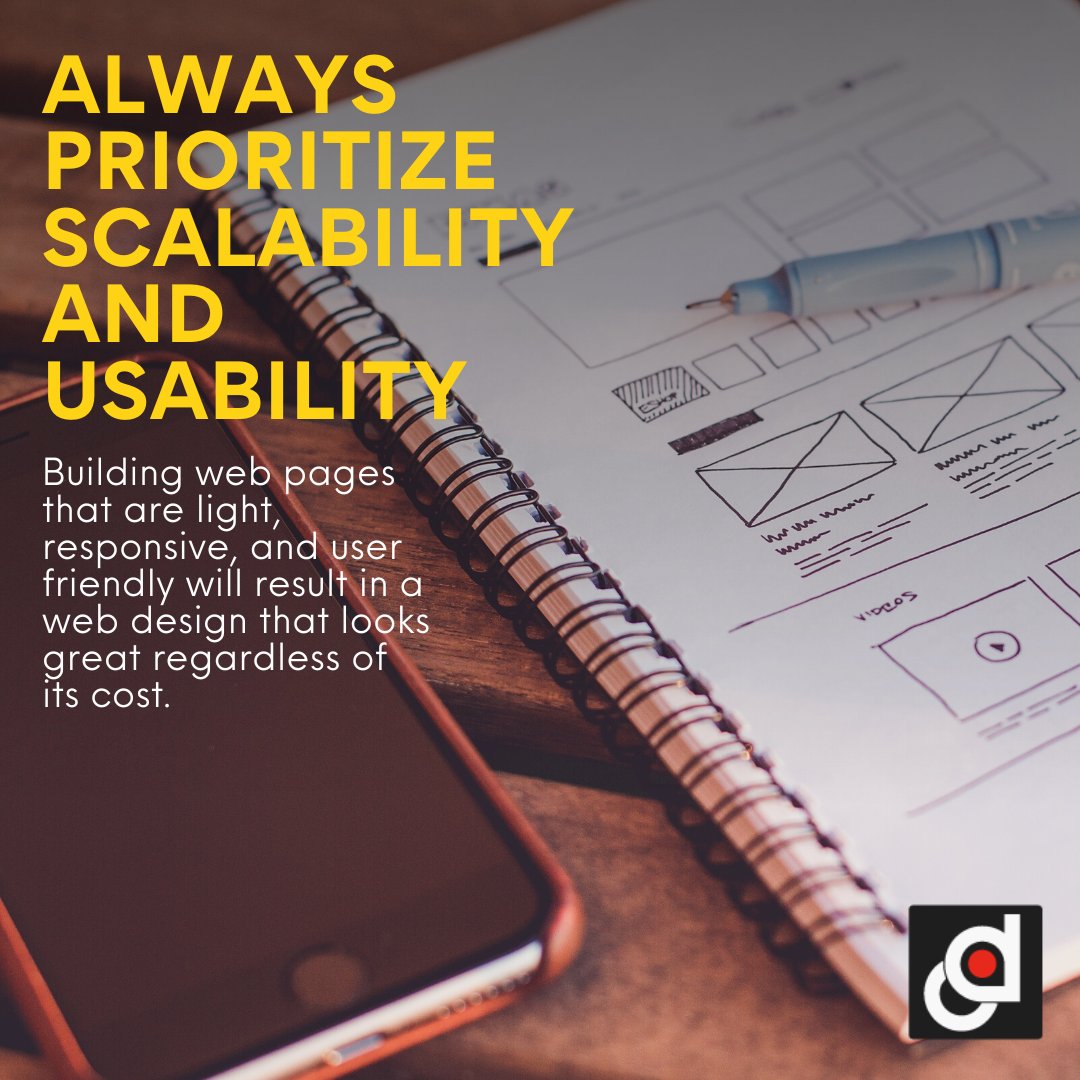 Decograph's tweet image. Always prioritize scalability and usability; building web pages that are light, responsive, and user-friendly will result in a web design that looks great regardless of its cost. 

#webdesign #webdev #creativewebdesign #miamiwebdesigners