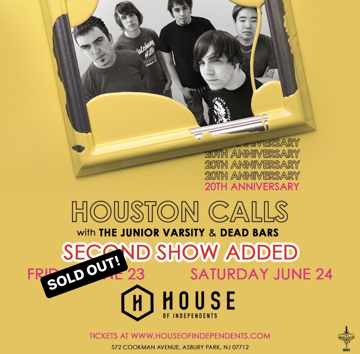 Houston Calls (@houstoncalls) on Twitter photo HEY! Our second reunion show on 6/24 at <a href="/HOIAsburyPark/">House of Independents</a> is HALF SOLD OUT! Make sure you snag tickets while you can! ticketweb.com/event/houston-… HEY! Our second reunion show on 6/24 at <a href="/HOIAsburyPark/">House of Independents</a> is HALF SOLD OUT! Make sure you snag tickets while you can! ticketweb.com/event/houston-…