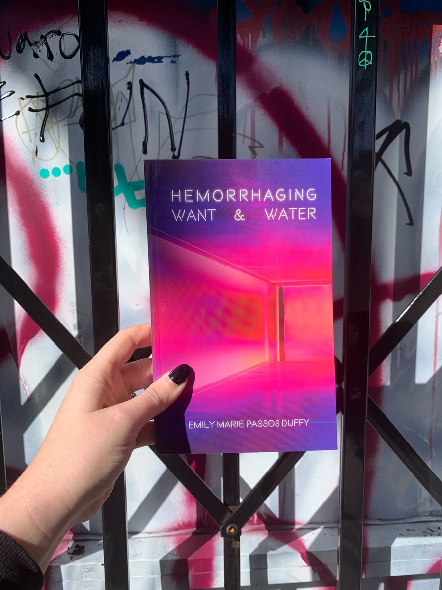 perennial_press's tweet photo. we released @emillionada's debut poetry collection last week ❤️‍🔥 

hemorrhaging want &amp; water is "pastoral city smut for bad girls with big hearts"

these poems unspool themes of heritage, identity, erotic labor, violence, and possibility 💧 https://t.co/rcWO4hNfaC