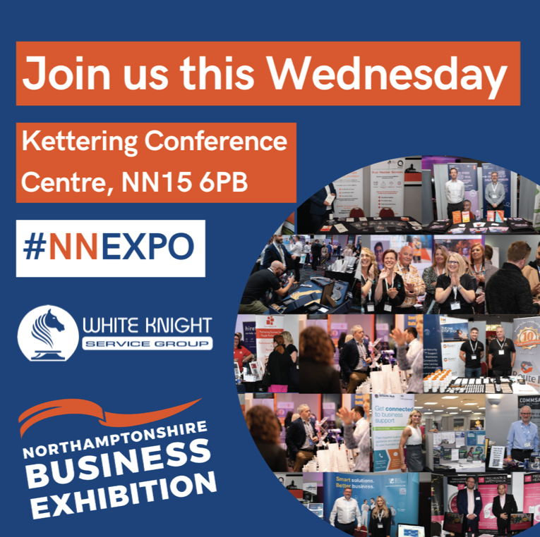 WhiteKnightHQ's tweet photo. We're excited to be exhibiting at the @NorthantsCoC  Business Exhibition this Weds, 8th March at the Kettering Conference Centre, NN15 6PB from 10.00am - 3.30pm. To book your free visitor place, just e-mail: events@northants-chamber.co.uk - see you there! 🤓🤝 #NNExpo https://t.co/1Cw723o62J