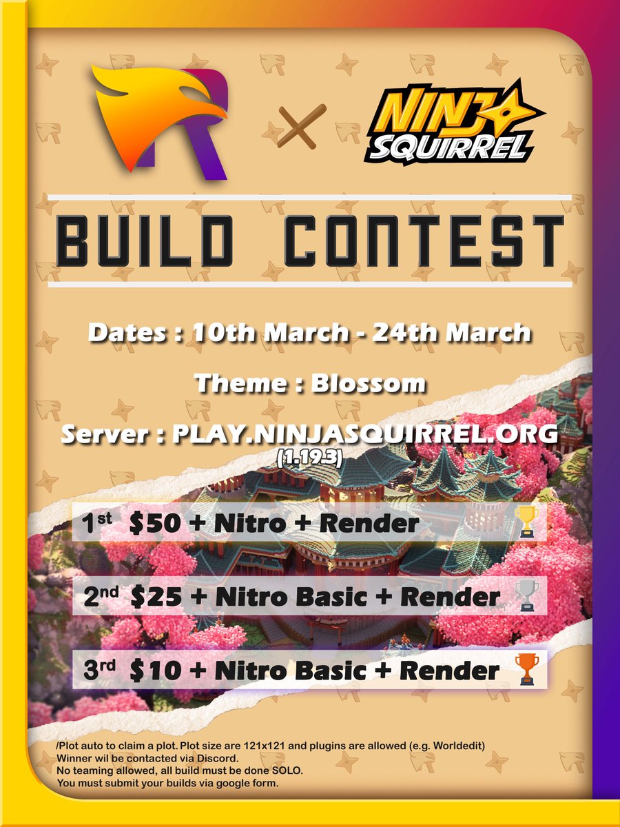 We are happy to announce our very first Build Competition! We have decided to team up with Ninja Squirrel to host our very first build competition! Join our discord for more info! discord.gg/rebirthbuilds #Minecraft #minecraft建築コミュ #minecraftbuilds #minecraftbuild