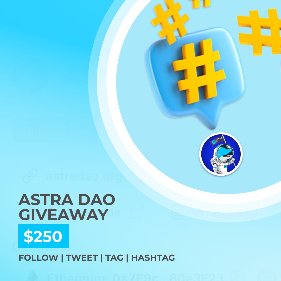 astradao_org's tweet photo. GM, time for a new giveaway! 👀

To enter: 

1. Tell us (Tweet) what features you're most excited to use on our platform 
2. Follow and Tag @astradao_org
3. Use the hashtag #AstraDAO when tweeting

Whether it's investing in indices or something else, we want to know. 🤝 https://t.co/pNsB84she1