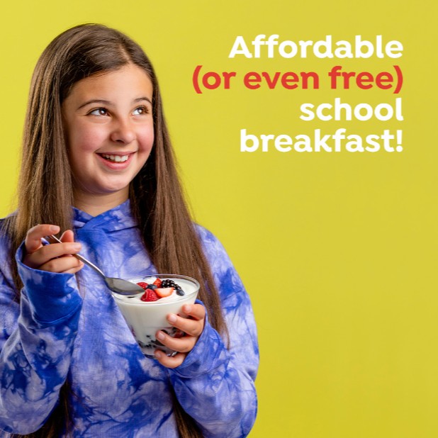 How much later could you sleep if your kids just ate breakfast at school? (P.S. It's healthy AND affordable.) Check with your district to see if your kids are edible for free or reduced-price meals. #NationalSchoolBreakfastWeek