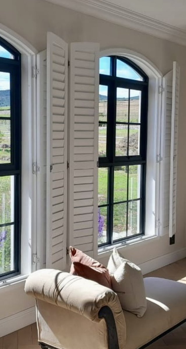 IrnavanWyk's tweet photo. The perfect fit for arch windows!
Wooden Shutters supplied and installed by Stellenbosch Blinds & shutters at a Stellenbosch residence.
#architecture #archwindows #shutters #woodenshutters https://t.co/7kPJKsGKGL