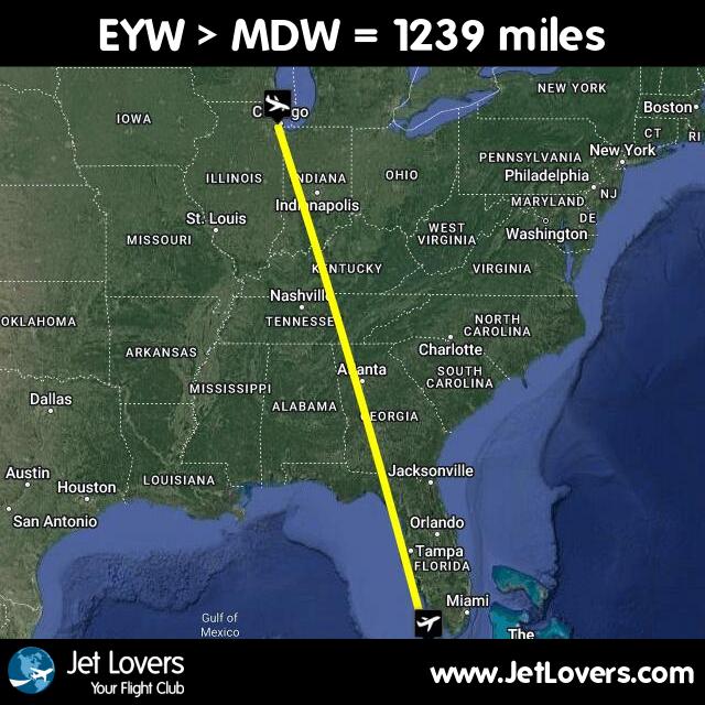 brent_faust's tweet photo. My flight #119 on #JetLovers: EYW > MDW - another 1239 miles in the air! https://t.co/RNvdTT4qyh https://t.co/Uzq1wbH57u