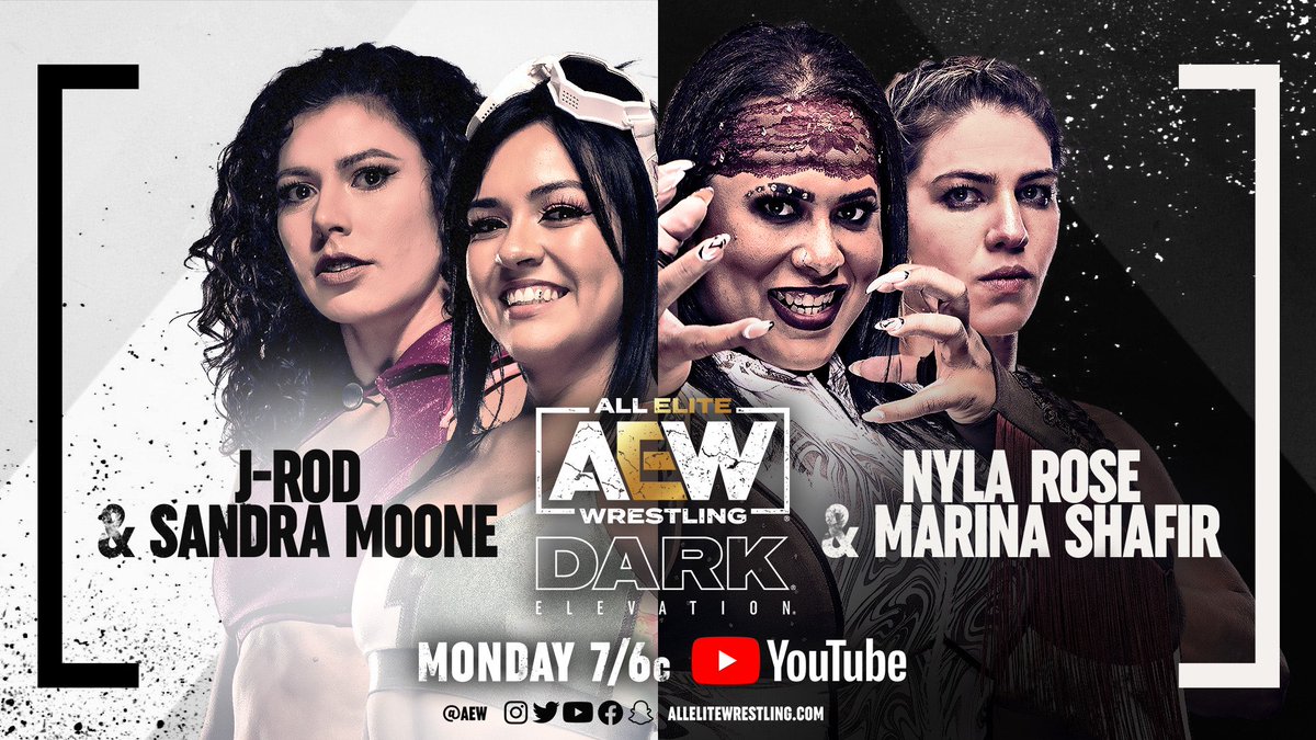 Bobby Batitto (@bobby_batitto) on Twitter photo Tonight on AEW Dark Elevation @SandraMoonepie and <a href="/jsroden/">Jessica Roden</a> vs <a href="/NylaRoseBeast/">Rizz Khalifa💋</a> and <a href="/MarinaShafir/">Marina Shafir</a> Tonight on AEW Dark Elevation @SandraMoonepie and <a href="/jsroden/">Jessica Roden</a> vs <a href="/NylaRoseBeast/">Rizz Khalifa💋</a> and <a href="/MarinaShafir/">Marina Shafir</a>