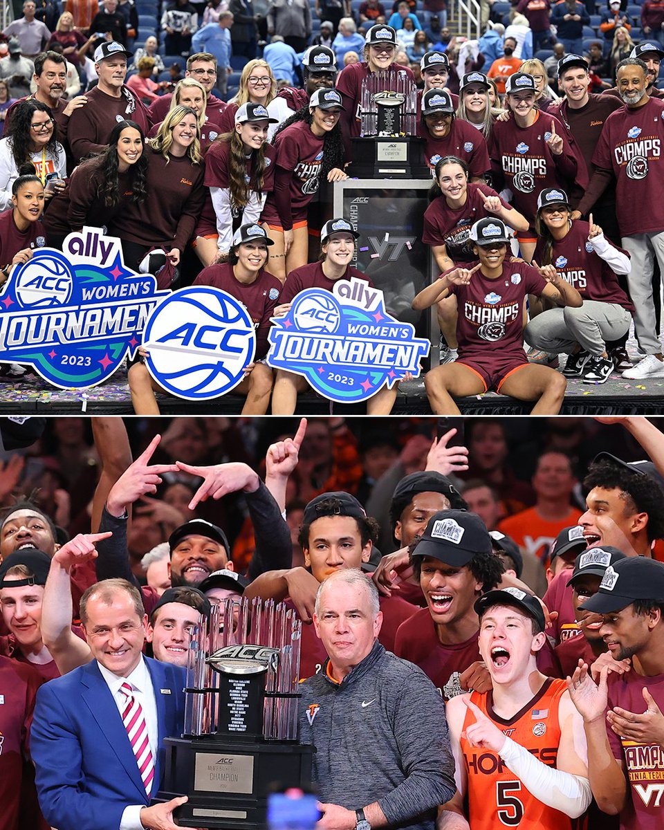 2023 WBB champ: <a href="/HokiesWBB/">Virginia Tech Women's Basketball</a> 🏆
2022 MBB champ: <a href="/HokiesMBB/">Virginia Tech Men's Basketball</a> 🏆

WHAT A TIME TO BE A HOKIE ‼️