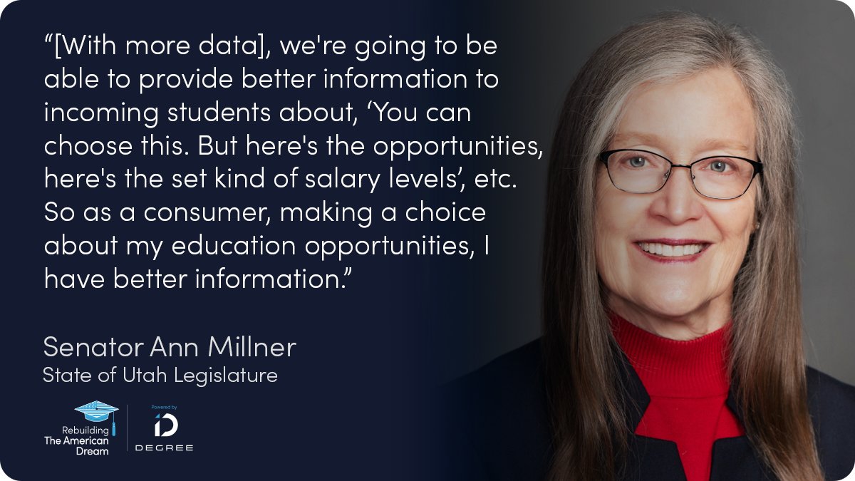 Informed choices make confident and satisfied students! Listen to this episode of Rebuilding the American Dream with Utah State Senator Ann Millner <a href="/annmillner/">Ann Millner</a> at americandream.fm! 
#rebuildingtheamericandream #podcast #highereducation #Utah