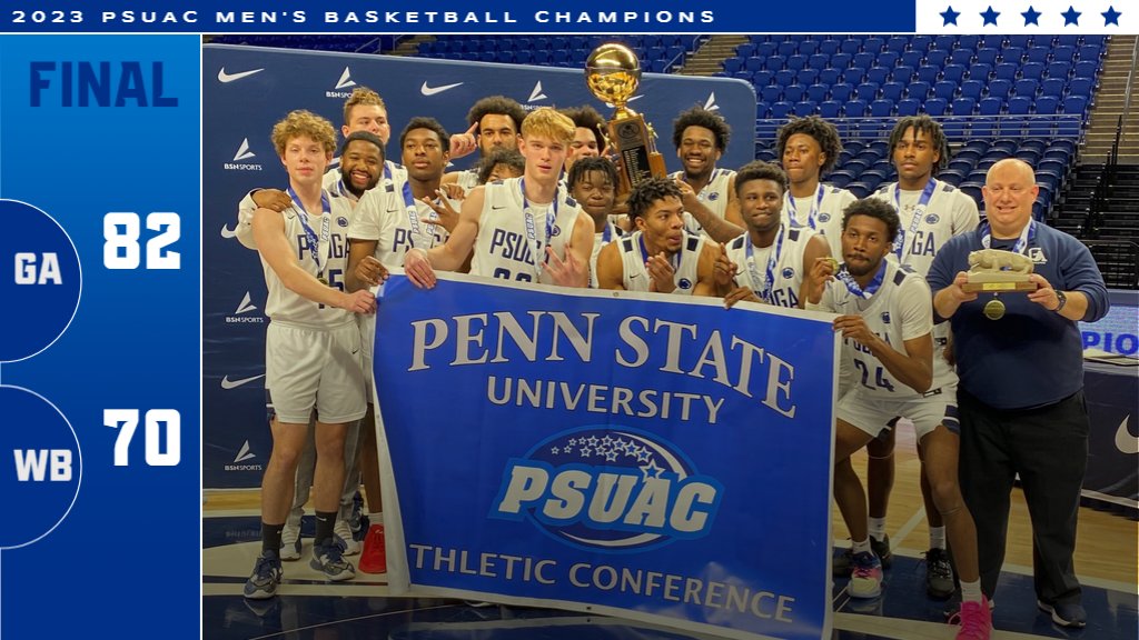 Your 2023 PSUAC Men's Basketball Champions <a href="/psugaathletics/">Penn State Greater Allegheny Athletics</a>!