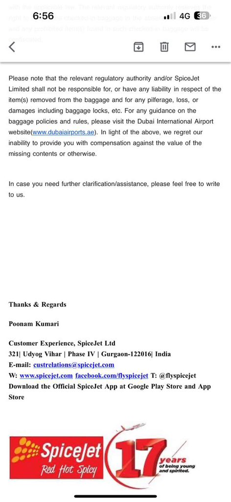 mariya50007479's tweet photo. My dear friend and family this is what spice jet replies to my problem.I fold my hands and request to each and everyone to spread this word to the world. Today this have happened with me tomorrow it may happen with anyone of you. @AUThackeray @rblbank  @narendramodi @flyspicejet https://t.co/fDHazoOESt