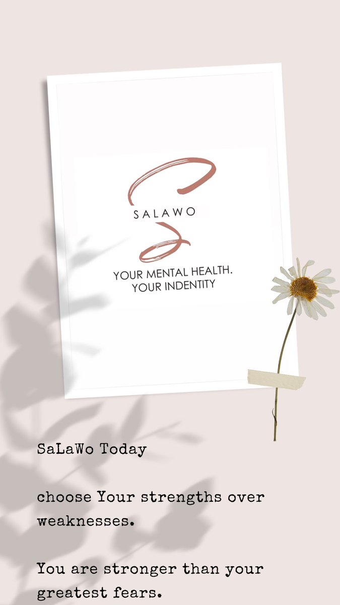 SalawoHealth's tweet photo. 🌻We choose to a take a step today towards ignoring the negative pressure of whats taking place around you and become relentless on what is to become of you……#selfcare #MentalHealthAwareness #MentalHealthMatters https://t.co/VRaiketSfd
