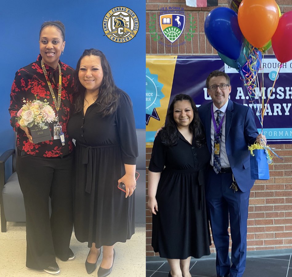 ConradSchools's tweet photo. Congratulations to the Conrad Vertical Team Principals of the Year

Secondary
Vivian Chandler-Fairley
Emmett J. Conrad HS
@emmettjconradhs 

Elementary
Joseph Medaris 
Lee A. McShan ES 
@LeeMcShanJr 

@dallasschools https://t.co/LuWBUmMcSz