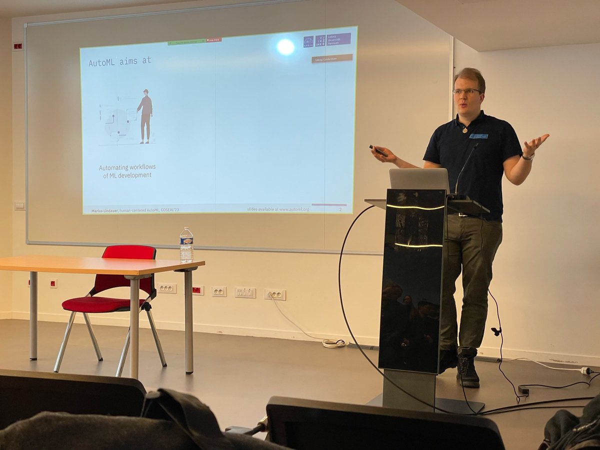 Today, @LindauerMarius presented the awesome idea of #ixAutoML at #COSEAL23 in Paris! For those of you who are here: we have lot’s of interesting posters on the topic tomorrow as well!