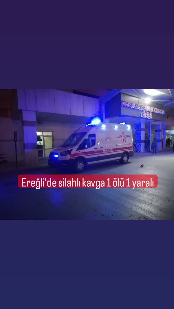 Hasan_DRS42's tweet photo. Ereğli'de silahlı kavga 1 ölü 1 yaralı

Ereğli ilçesinde iki kişi arasında çıkan silahlı kavgada 1 kişi hayatını kaybetti, 1 kişi yaralandı.

Armağanlı Mahallesinde S.T ile S.K. arasın henüz bilinmeyen bir nedenle tartışma çıktı, Tartışma kısa sürede silahlı kavgaya dönüştü. https://t.co/KixUErjiWJ
