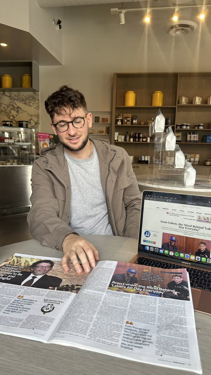 Grew up having the @JewishJournal in our household every week. Blessing to now be featured in the paper 🙏 Thanks for sitting down with me @BrianFishbach!