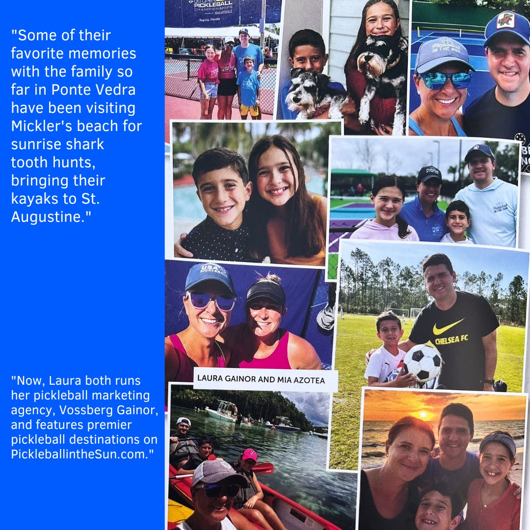 LauraGainor's tweet image. .@BrianGainor and I were honored to be on the cover of this month's issue of 32081 LIVING Magazine sharing our family story, how I started my #pickleball marketing agency @vossberggainor, &amp;amp; inspiration behind @pickleballinsun. Full story:  pickleballinthesun.com/lifestyle/3208… #THEPLAYERS