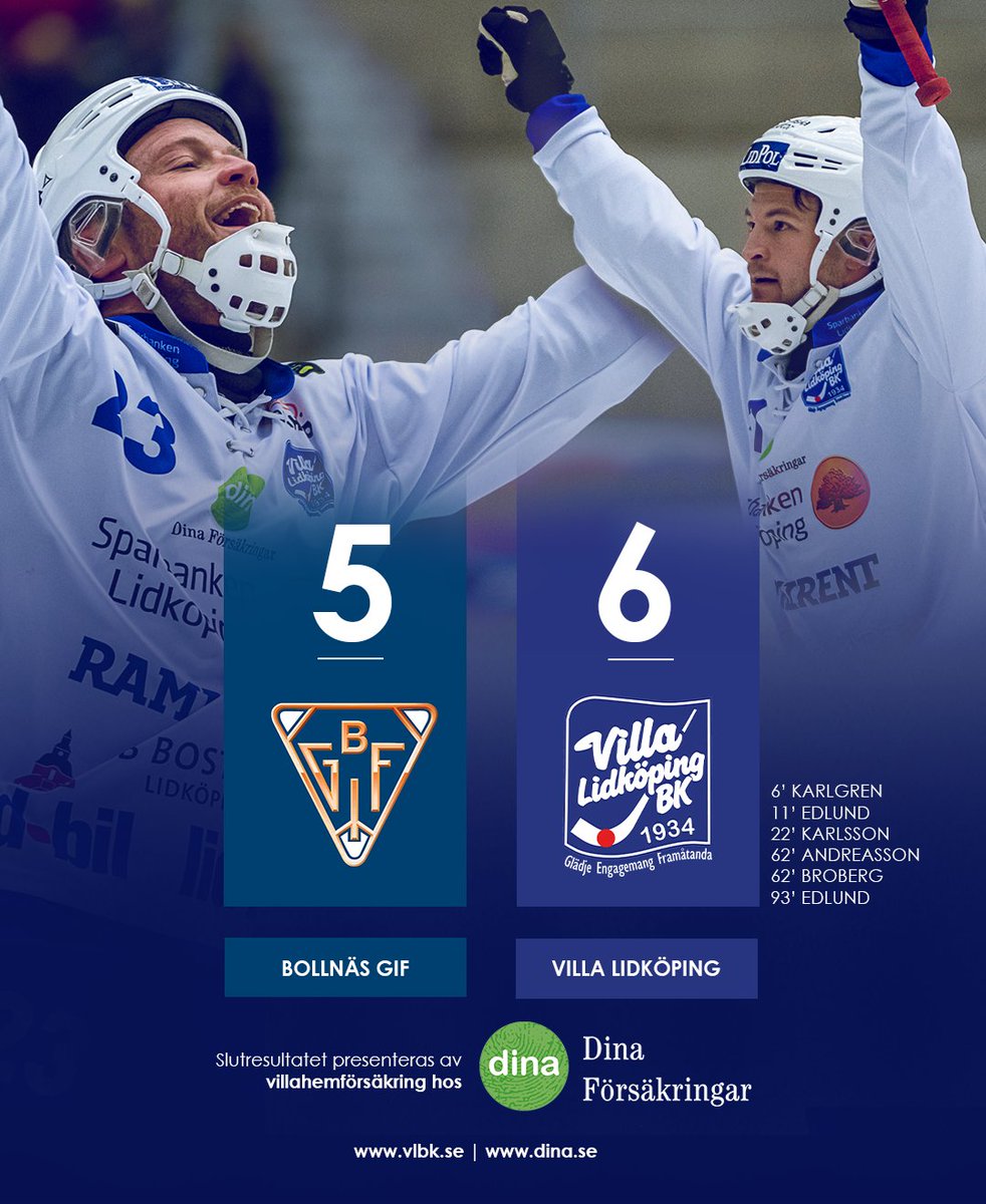 😍 Johan Löfstedt slår en smörpassning till Christoffer Edlund som avgör semifinal 2:5. 

Nu fyller vi Sparbanken Lidköping Arena på onsdag.
👉 vlbk.ebiljett.nu