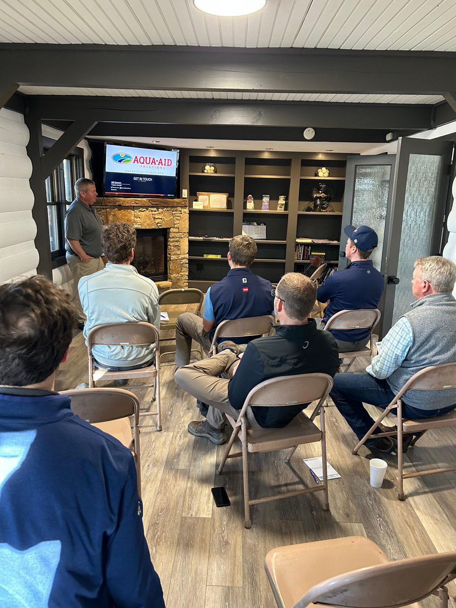 Solutions4Turf's tweet photo. #ICYMI Last week our very own @stowers_bill shared info on #Excalibur, #OARS and #TurfPower at a Lunch & Learn in Cashiers, NC with @lkeithh of @VereensTurf. Great lunch at @WhitesideBrew! #SolutionsPeople https://t.co/PDGi9KSeL0