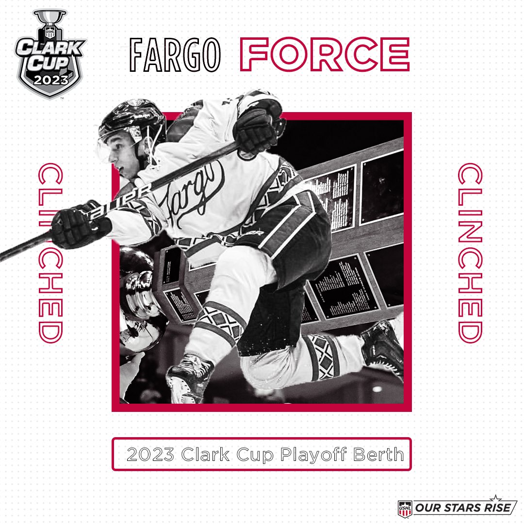 <a href="/FargoForce/">Fargo Force</a> have punched their 🎟 to the 2023 Clark Cup! They are the first team to do so! Congrats 🎉