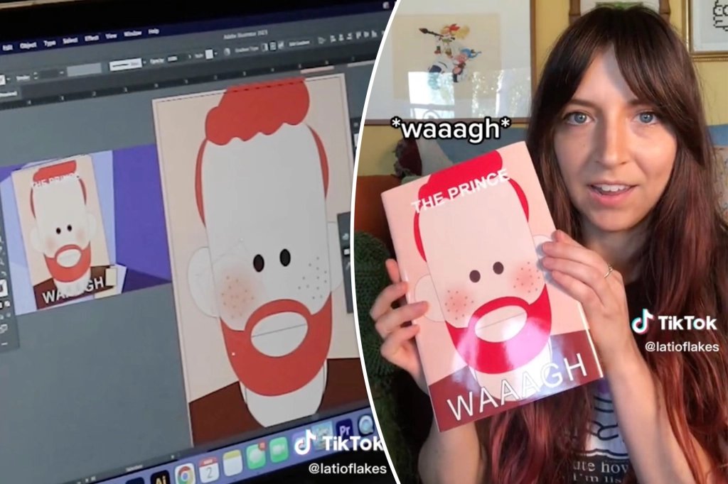 nypost's tweet photo. TikToker creates Prince Harry ‘South Park’ book cover IRL https://t.co/wzQpUVoTyf https://t.co/aLJDM0FedD