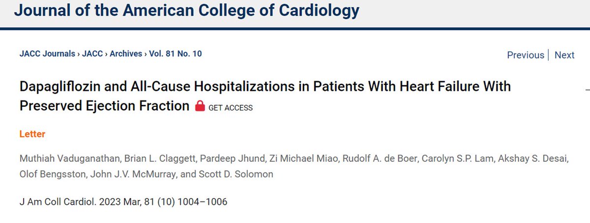 #SGLT2i dapagliflozin now shown to reduce hospitalizations for any reason across cardio-renal-metabolic spectrum!

Type 2 Diabetes #DECLARETIMI58: thelancet.com/journals/landi…

Chronic Kidney Disease #DAPACKD: acpjournals.org/doi/10.7326/M2…

Heart Failure #DELIVER: jacc.org/doi/epdf/10.10…