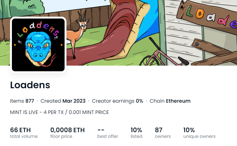Loadens / MINT IS LIVE / 0.001 per NFT tweet media