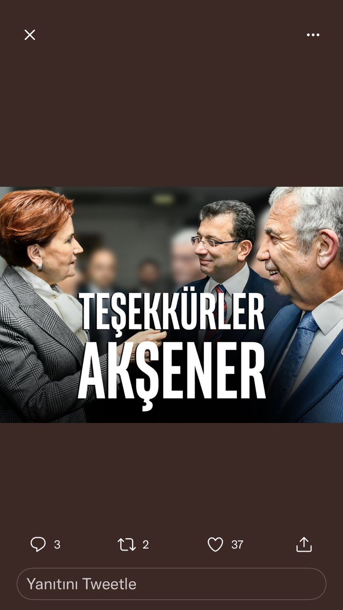 #teşekkürlerakşener