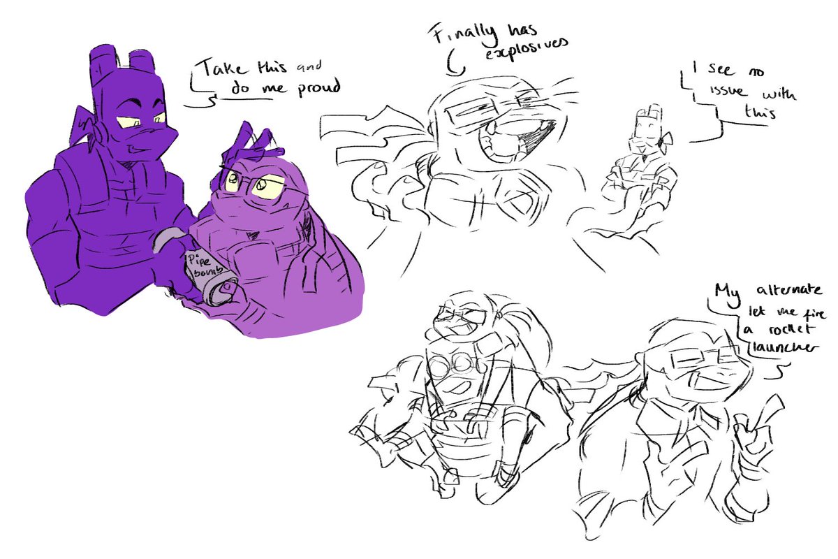 ChirenExe's tweet image. passing on the torch (pipe bomb)
#rottmnt #UnpauseRiseoftheTMNT #SaveRiseoftheTMNT #rottmntdonnie #MutantMayhem #mmdonnie