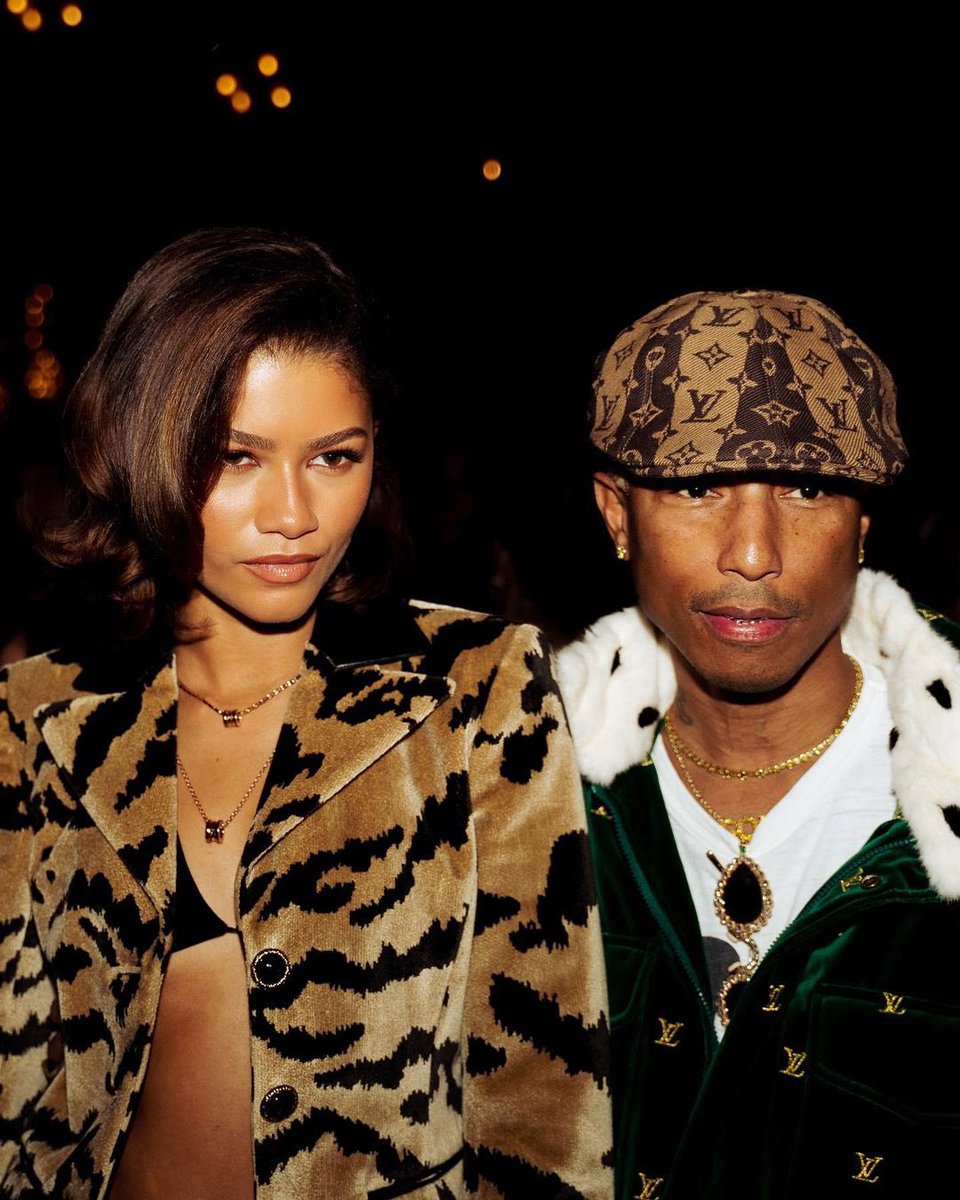 Zendaya, Pharrell Stop Traffic Outside of Louis Vuitton – WWD