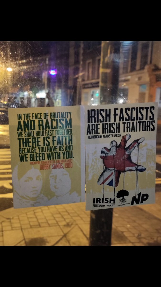 RepublicansAF's tweet image. Republicans in Waterford City have produced stickers of Republicans Against Fascism designs and put them around the city.

Across all 32 counties the message needs to be clear - Irish Republicans stand against fascism!

#RepublicansAgainstFascism