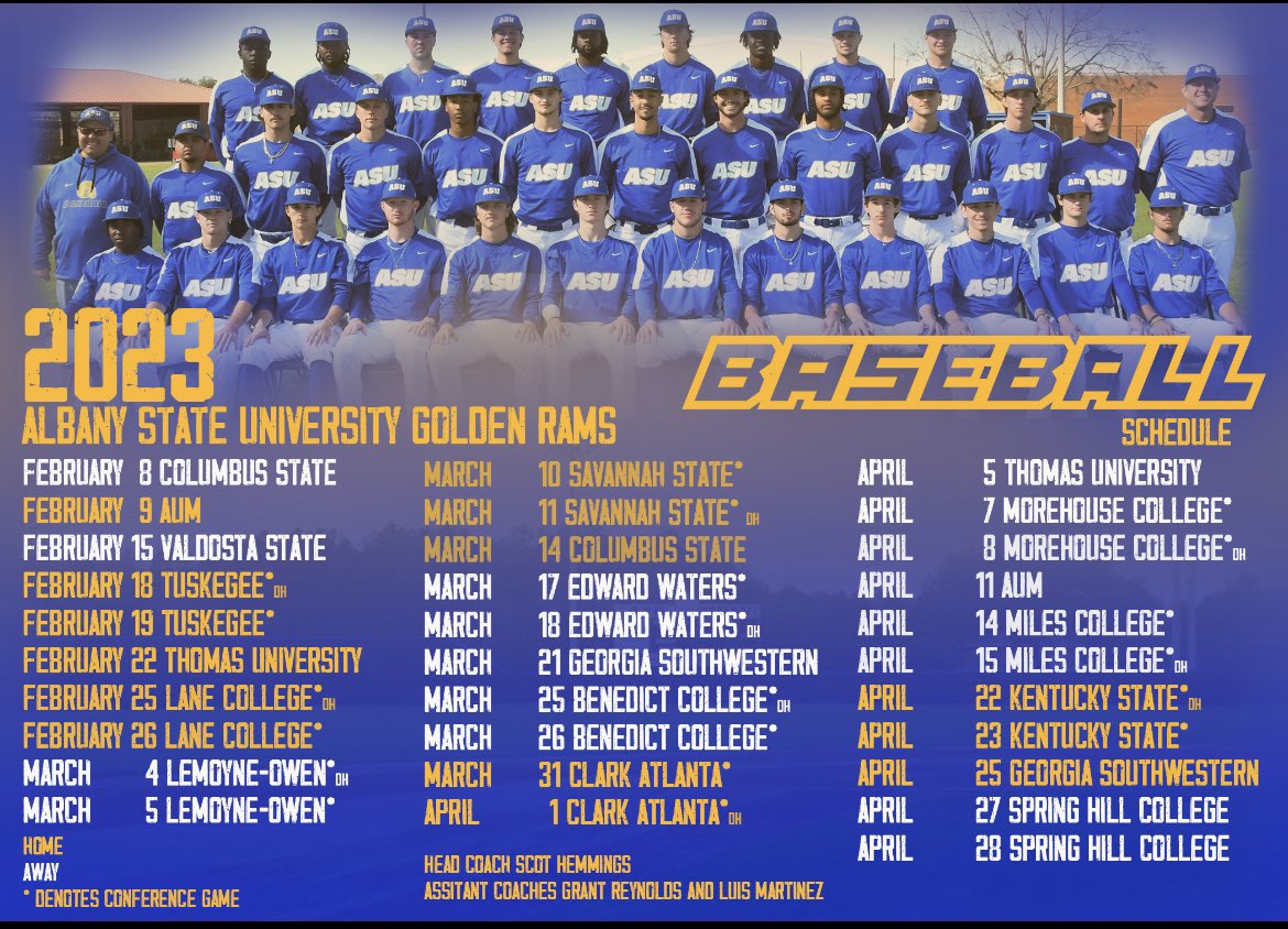 The Golden Rams complete the sweep against the LeMoyne-Owen Magicians after winning Game #3 (18-1) #GoGoldBleedBlue