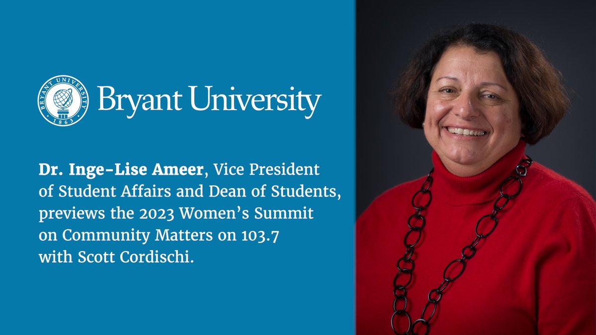wsummit's tweet image. There are only ten days until the 26th annual Women's Summit presented by @BryantUniv. So head over to Facebook, shorturl.at/eEIK1, to hear this interview and Women's Summit preview with Dr. Ameer that aired on 103.7 @WEEI this weekend. 

#BryantWSummit