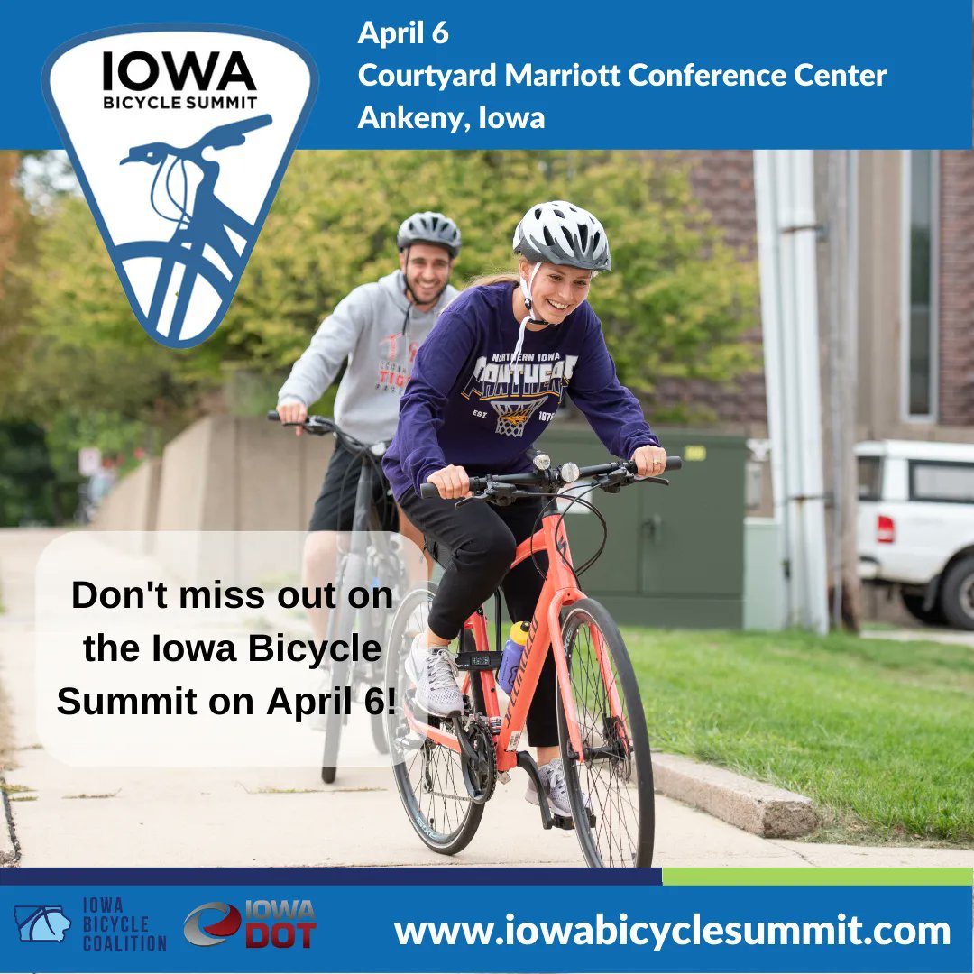 IowaBicycle's tweet photo. Don't miss out on the Iowa Bicycle Summit on April 6! Register now at https://t.co/KtIJgmcVko #IowaBikeSummit https://t.co/hdfvPpmD0A