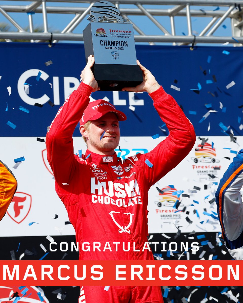 What a way to start the season! Congratulations to @ericsson_marcus for dominating the streets of St. Pete. #INDYCAR #FirestoneTires #FirestoneGP