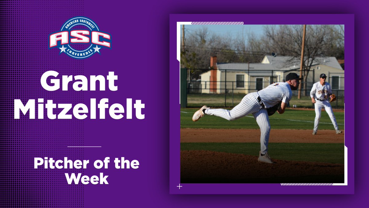Grant Mitzelfelt earned ASC pitcher of the week for his complete-game 2-1 win over Ozarks.