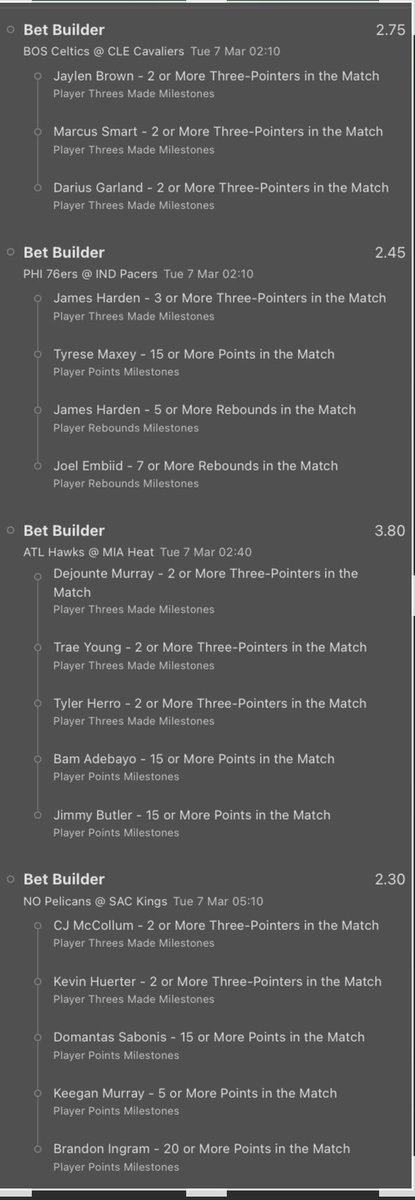 helsinkidream's tweet photo. #NBA #NBAparlay is here ! LETS GET THIS BOYS 🏀🔥 #NBAPicks #NBATwitter #GamblingTwitter #bettingtipster #winnerpicks #basketball #SameGameParlay https://t.co/7ORz4Pqn7R