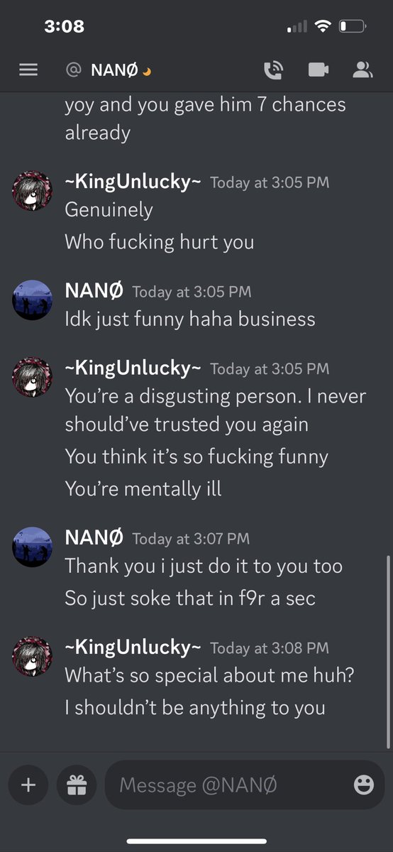 LovelyAdonis16's tweet photo. My ex nano, who lied about his age, cheated on me with an 18 yro while being 14, (again he lied about his age) he also said the n word, and traumatized me. He was friends with pedophiles too. 
#TRENDINGPARTY #trend #exboyfriend #fyp #fypage #loser #abuse #cheater #cheaterexposed https://t.co/6AWrRhgQ10
