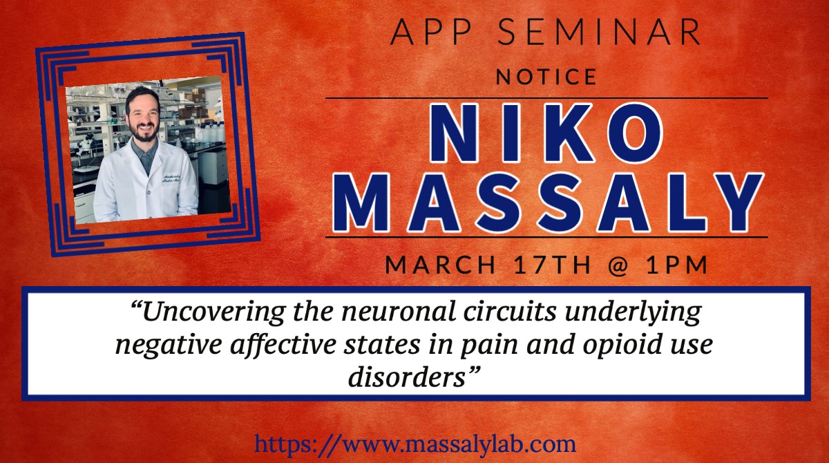 Happening soon!
#seminarseries @MassalyNiko @AuburnVetMed