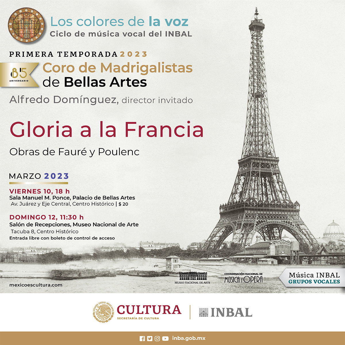 MusicaINBAL's tweet photo. El Mtro. Alfredo Domínguez, quien ha sido director del Coro y de la Orquesta del Teatro de Bellas Artes, será el director huésped en el programa "Gloria a la Francia" del @CMBA_INBA, presentando obras de Fauré y Poulenc. ¡No te lo puedes perder! https://t.co/S3pDPhKJYB
