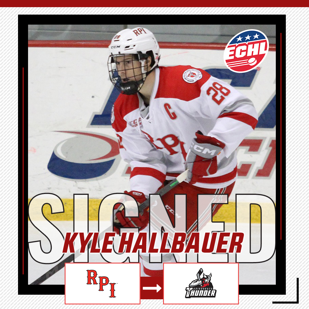 📝 SIGNED 🏒

Congrats to graduate student and team captain Kyle Hallbauer on his 🆕 contract with the <a href="/ECHL/">ECHL</a>'s <a href="/ECHLThunder/">Adirondack Thunder</a>!

#RPIHockey | #ECACHockey | #HailToThee