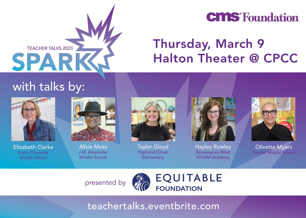 We’re T-3 days from Teacher Talks 2023!!! Our <a href="/CharMeckSchools/">Charlotte-Mecklenburg Schools</a> presenters are working hard in final rehearsals and fine-tuning powerful messages that will SPARK a 🔥 in you. Join us for an unforgettable evening 😆

It’s not too late to grab your ticket: teachertalks.eventbrite.com