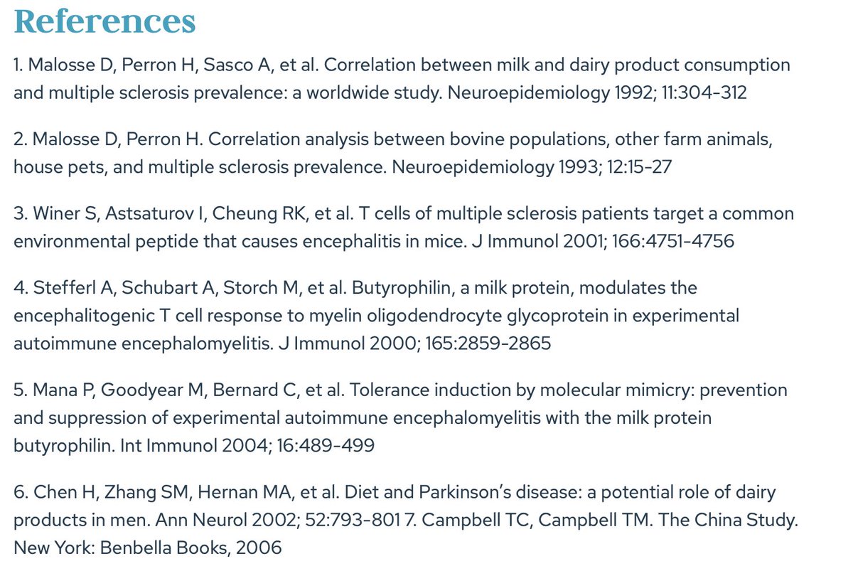 Rachel Horne (@rachelhorne19) on Twitter photo <a href="/OvercomingMS/">Overcoming MS</a> The 6 studies used on the <a href="/OvercomingMS/">Overcoming MS</a> site to back the claim of a link between dairy & MS are old (from 1992-2006); none are conclusive. Plus 1 shows a possible link between mice & MS. We are not mice.
Wld love to see stronger evidence.
overcomingms.org/recovery-progr… <a href="/OvercomingMS/">Overcoming MS</a> The 6 studies used on the <a href="/OvercomingMS/">Overcoming MS</a> site to back the claim of a link between dairy & MS are old (from 1992-2006); none are conclusive. Plus 1 shows a possible link between mice & MS. We are not mice.
Wld love to see stronger evidence.
overcomingms.org/recovery-progr…