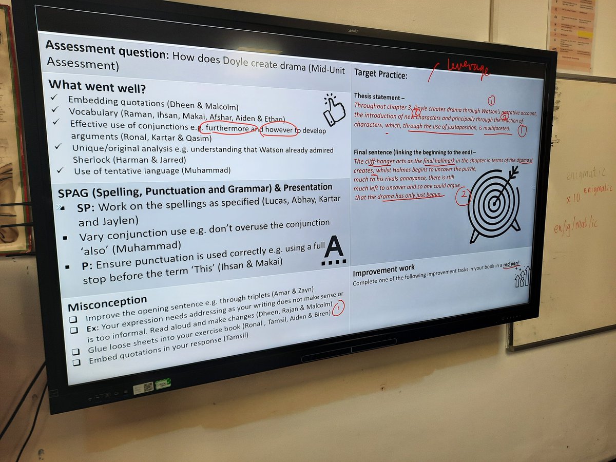 GauravDubay3's tweet image. #engchatuk Lots of modelling. I think fading support helps but we must be prepared that this takes months in reality. 

Our recent year 10 mid-unit assessment looked at improving students' conclusions. WCF helped students to make improvements and edits.