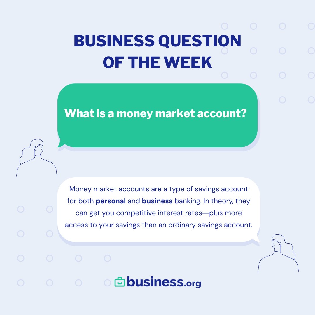 businessdotorg's tweet image. #BizQuestion of the Week: What is a money market account? 🤔
For more #SmallBusiness knowledge sign up for our #SimpleSolutions newsletter: bit.ly/3I9efPt
