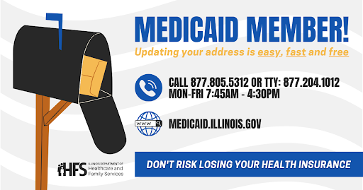 WellnessWestChi's tweet photo. 🚨 Calling Medicaid members! Don't risk losing your benefits ❤️💊🚑. Make sure your mailing address is up-to-date with Illinois Medicaid 💌. Visit https://t.co/wNO21veMtf  to update your info online or call 877-805-5312, 7:45 a.m. to 4:30 p.m. to speak with a representative. https://t.co/2rkt8eGHqb