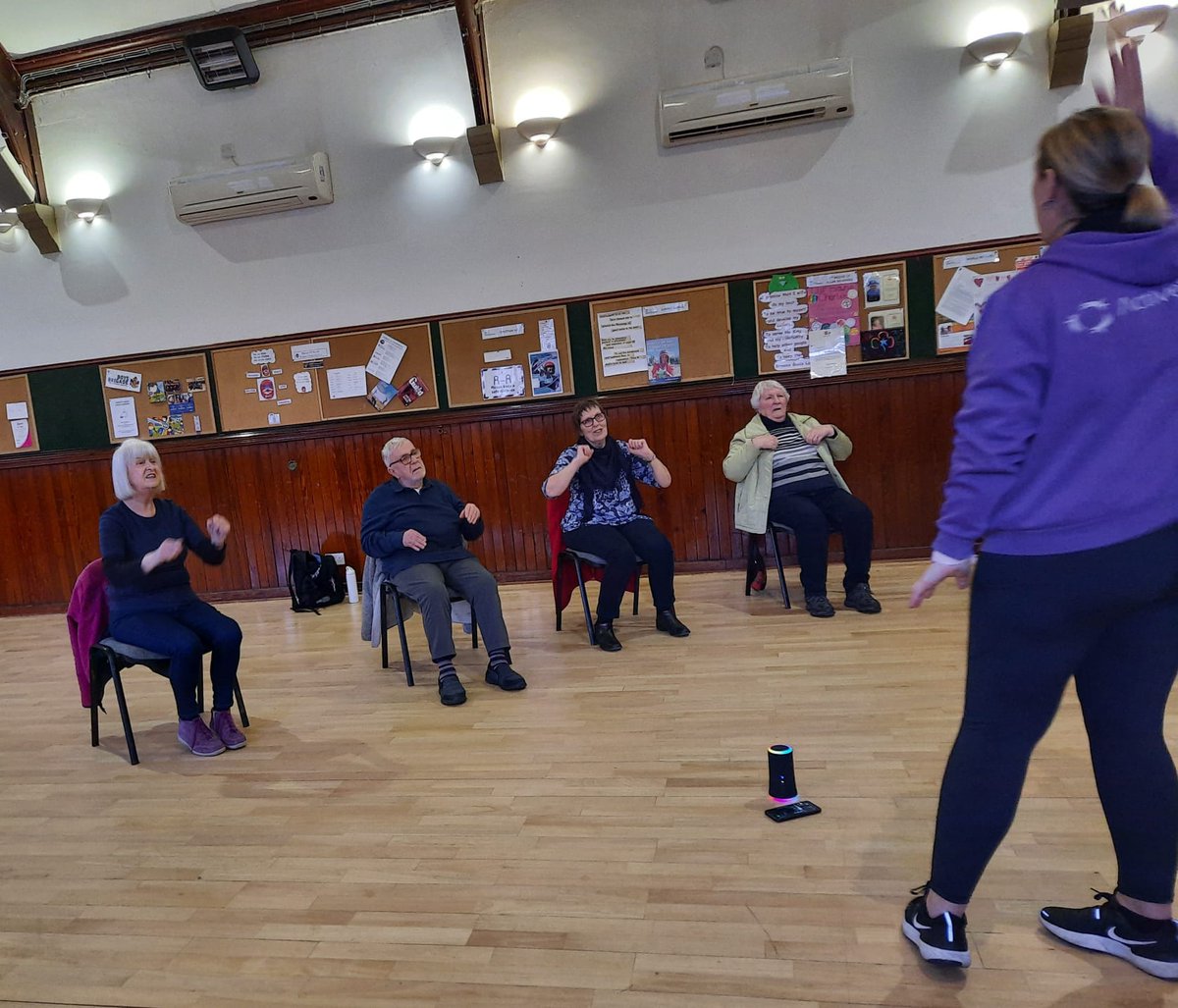 Great chair exercise session at my monthly visit to Tea's Company in Bridge of Allan #olderadultfitness #funmovementtomusic @activestirling1 #BridgeOfAllan