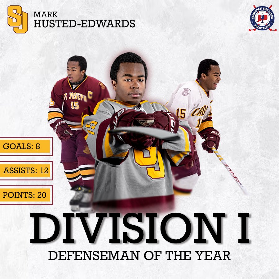 BlanchardD26's tweet photo. 2022-23 @CTHKReport Division I Defenseman of the Year 

Mark Husted-Edwards - St. Joseph

#cthk https://t.co/R12iB2AYNv